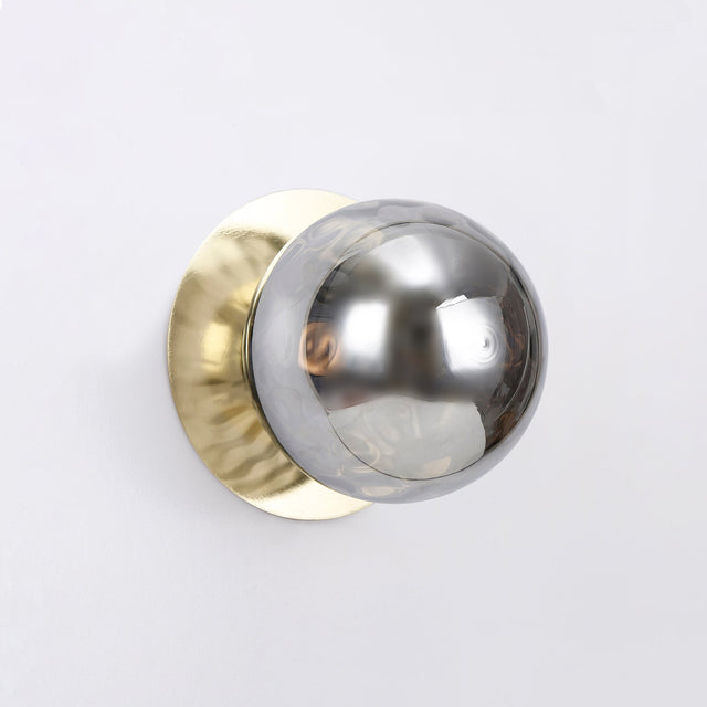 Odessa Small Molten Ripple LED Wall Light 8.5W 3000K Smoky & Gold