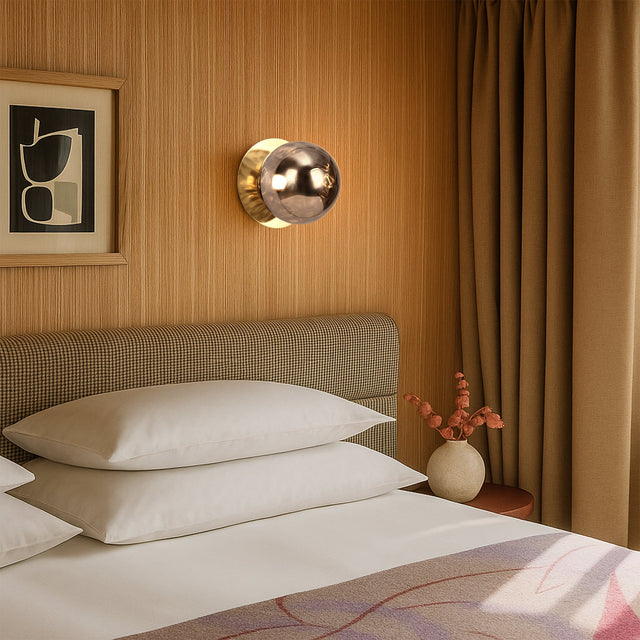 Odessa Small Molten Ripple LED Wall Light 8.5W 3000K Smoky & Gold