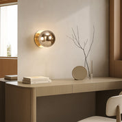 Odessa Small Molten Ripple LED Wall Light 8.5W 3000K Smoky & Gold