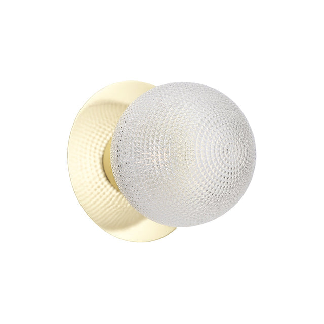 Odessa Small Diamond Cut LED Wall Light 8.5W 3000K Clear & Gold