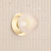Odessa Small Diamond Cut LED Wall Light 8.5W 3000K Clear & Gold