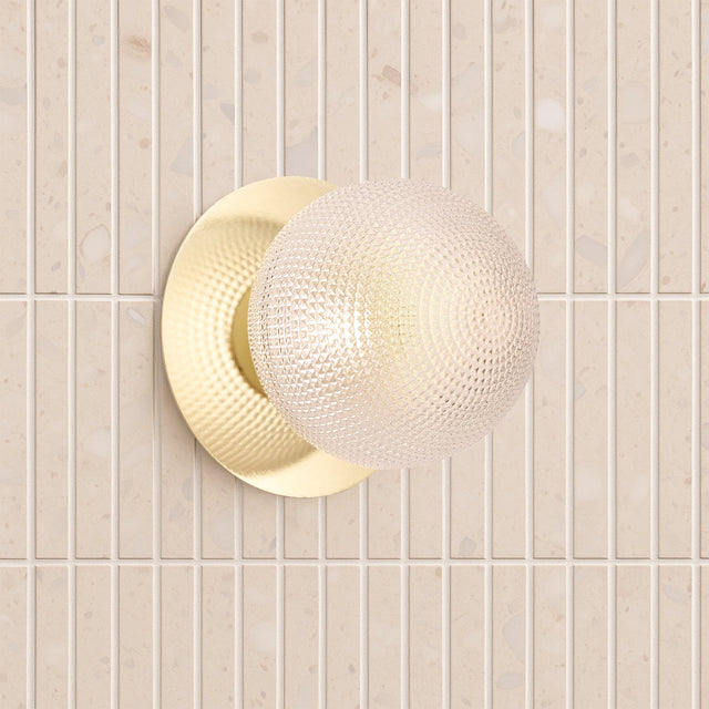 Odessa Small Diamond Cut LED Wall Light 8.5W 3000K Clear & Gold