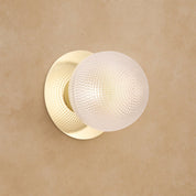 Odessa Small Diamond Cut LED Wall Light 8.5W 3000K Clear & Gold