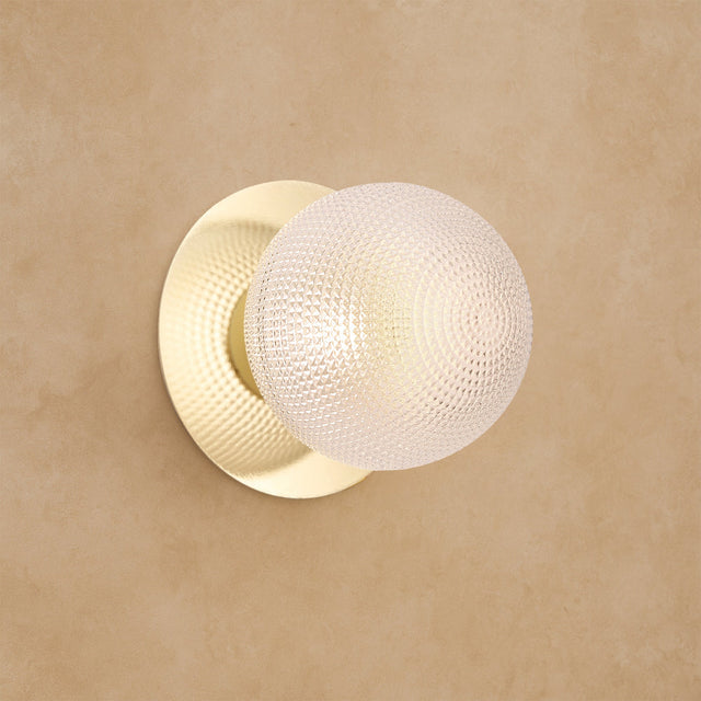 Odessa Small Diamond Cut LED Wall Light 8.5W 3000K Clear & Gold