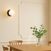 Odessa Large LED Wall Light 8.5W 3000K Frosted Opal & Matt Black