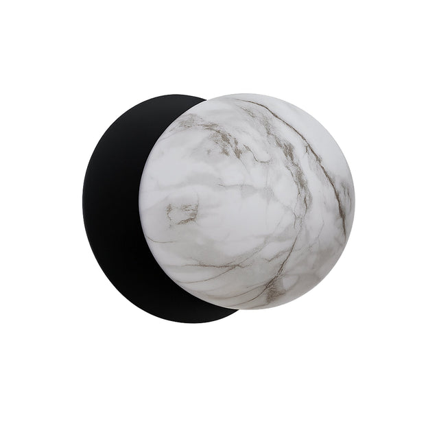 Odessa Large LED Wall Light 8.5W 3000K Marble Opal & Matt Black