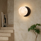 Odessa Large LED Wall Light 8.5W 3000K Marble Opal & Matt Black