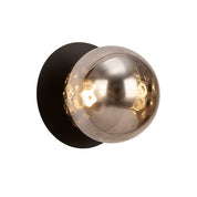 Odessa Large Molten Ripple LED Wall Light 8.5W 3000K Smoky & Matt Black