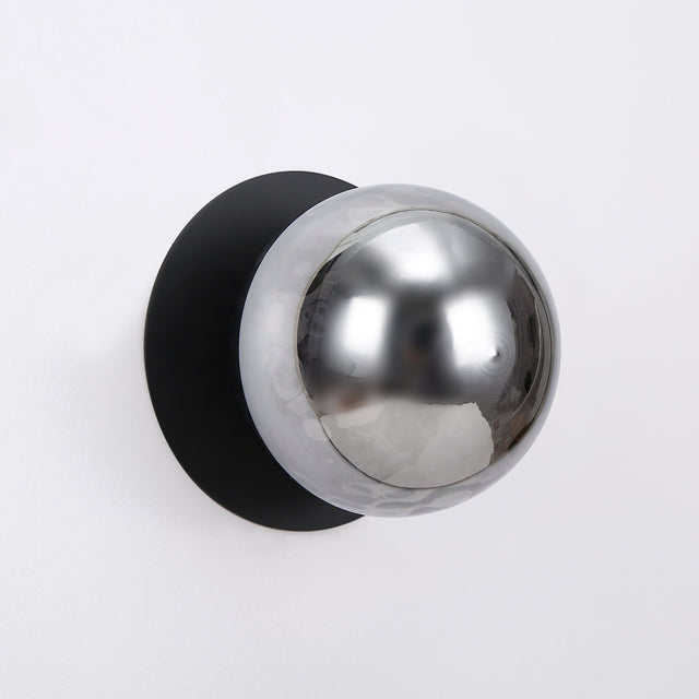 Odessa Large Molten Ripple LED Wall Light 8.5W 3000K Smoky & Matt Black