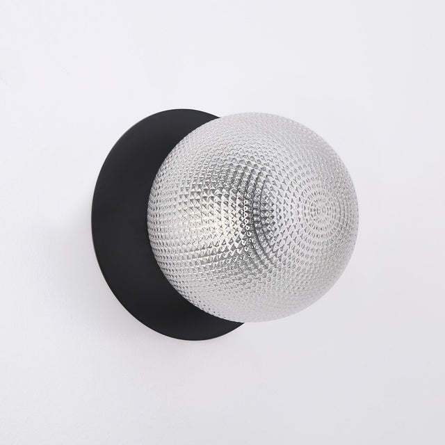 Odessa Large Diamond Cut LED Wall Light 8.5W 3000K Clear & Matt Black