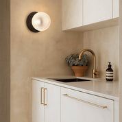 Odessa Large Diamond Cut LED Wall Light 8.5W 3000K Clear & Matt Black