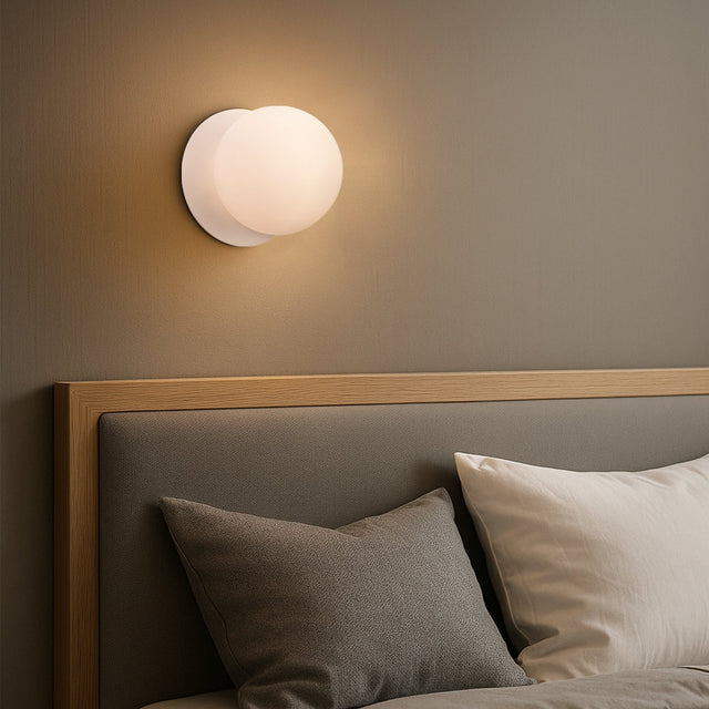 Odessa Large LED Wall Light 8.5W 3000K Frosted Opal & Matt White