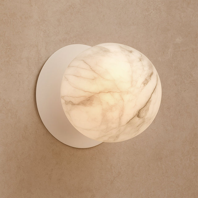 Odessa Large LED Wall Light 8.5W 3000K Marble Opal & Matt White
