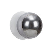 Odessa Large Molten Ripple LED Wall Light 8.5W 3000K Smoky & Matt White