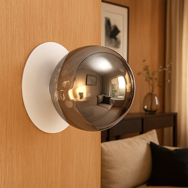 Odessa Large Molten Ripple LED Wall Light 8.5W 3000K Smoky & Matt White