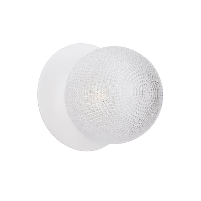 Odessa Large Diamond Cut LED Wall Light 8.5W 3000K Clear & Matt White