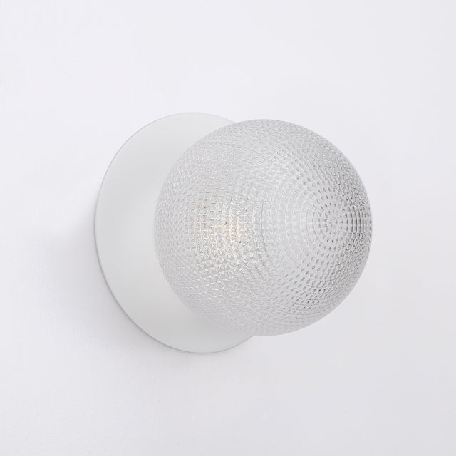 Odessa Large Diamond Cut LED Wall Light 8.5W 3000K Clear & Matt White