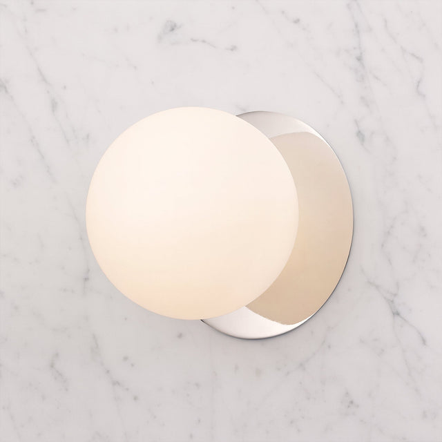 Odessa Large LED Wall Light 8.5W 3000K Frosted Opal & Chrome