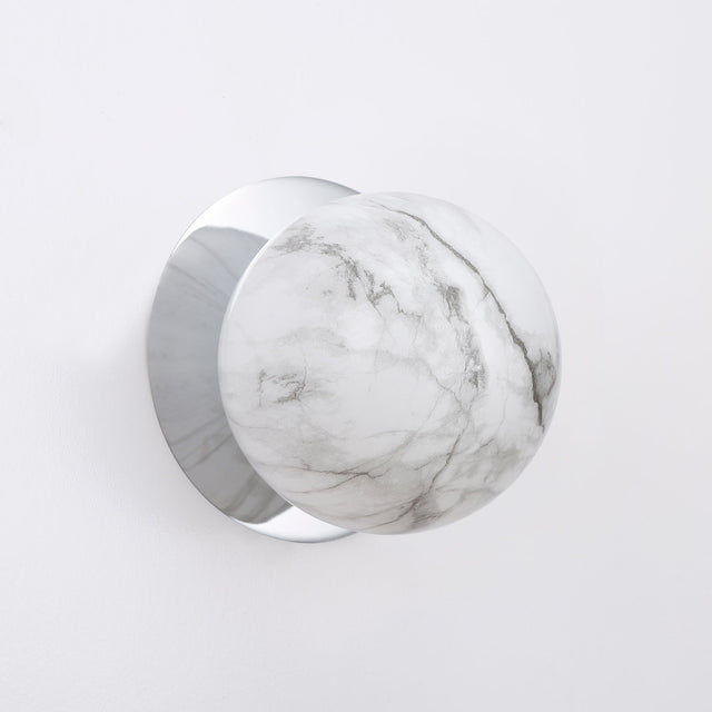 Odessa Large LED Wall Light 8.5W 3000K Marble Opal & Chrome
