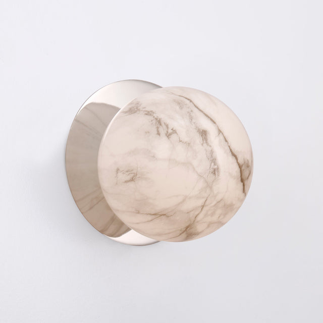 Odessa Large LED Wall Light 8.5W 3000K Marble Opal & Chrome