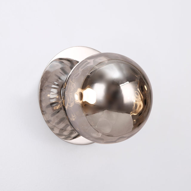 Odessa Large Molten Ripple LED Wall Light 8.5W 3000K Smoky & Chrome