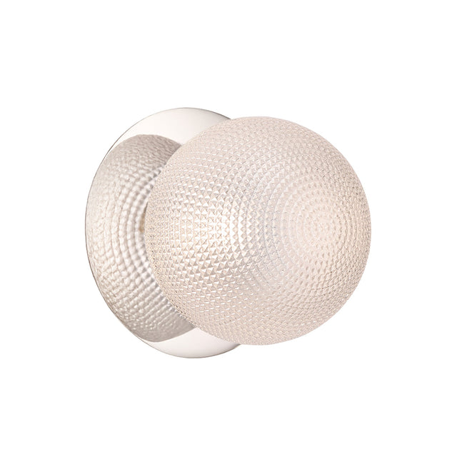 Odessa Large Diamond Cut LED Wall Light 8.5W 3000K Clear & Chrome