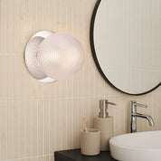 Odessa Large Diamond Cut LED Wall Light 8.5W 3000K Clear & Chrome