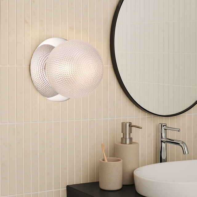 Odessa Large Diamond Cut LED Wall Light 8.5W 3000K Clear & Chrome
