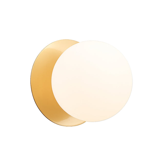 Odessa Large LED Wall Light 8.5W 3000K Frosted Opal & Brass