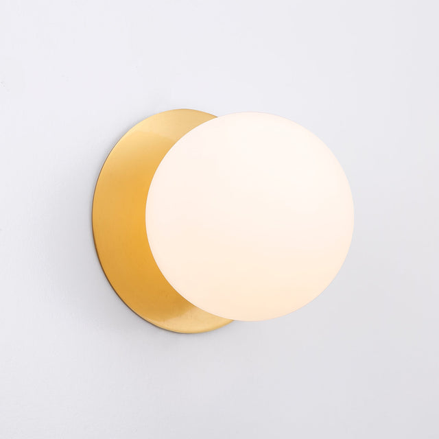 Odessa Large LED Wall Light 8.5W 3000K Frosted Opal & Brass