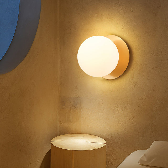 Odessa Large LED Wall Light 8.5W 3000K Frosted Opal & Brass