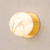 Odessa Large LED Wall Light 8.5W 3000K Marble Opal & Brass
