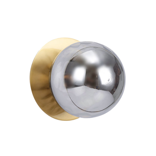 Odessa Large Molten Ripple LED Wall Light 8.5W 3000K Smoky & Brass