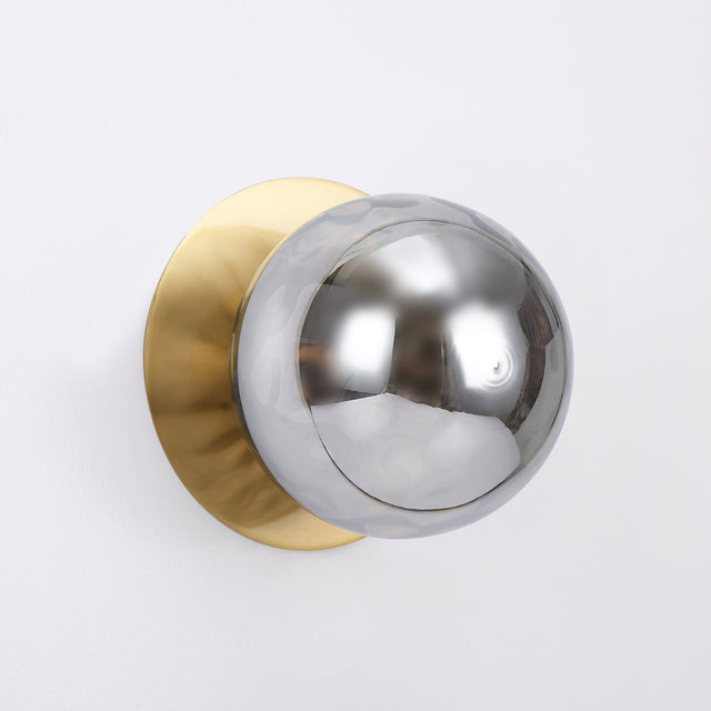 Odessa Large Molten Ripple LED Wall Light 8.5W 3000K Smoky & Brass
