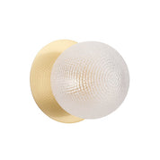 Odessa Large Diamond Cut LED Wall Light 8.5W 3000K Clear & Brass