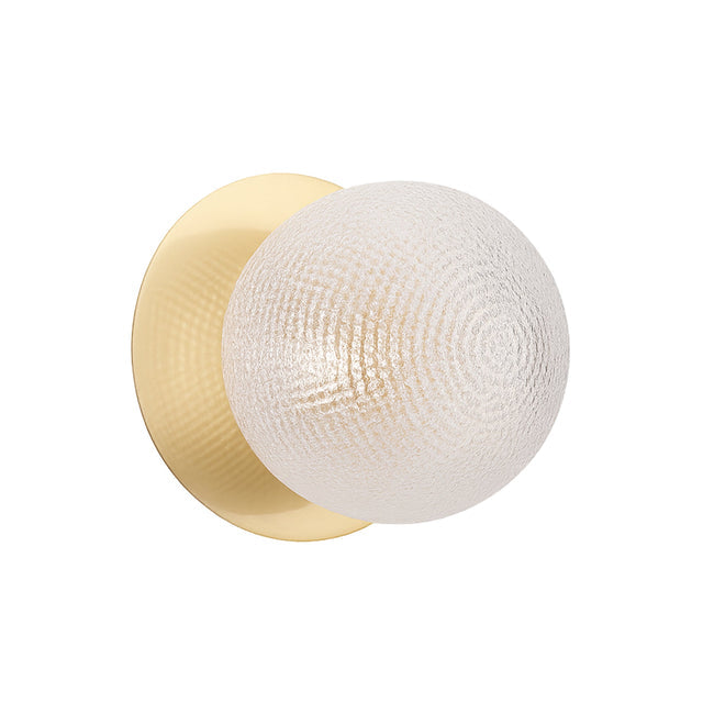 Odessa Large Diamond Cut LED Wall Light 8.5W 3000K Clear & Brass