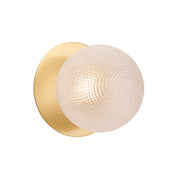 Odessa Large Diamond Cut LED Wall Light 8.5W 3000K Clear & Brass