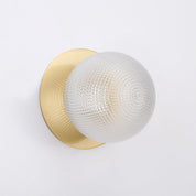 Odessa Large Diamond Cut LED Wall Light 8.5W 3000K Clear & Brass