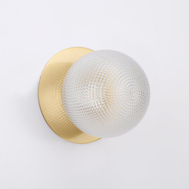 Odessa Large Diamond Cut LED Wall Light 8.5W 3000K Clear & Brass