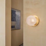 Odessa Large Diamond Cut LED Wall Light 8.5W 3000K Clear & Brass