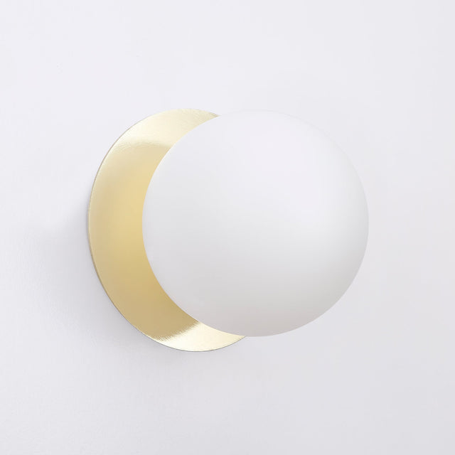 Odessa Large LED Wall Light 8.5W 3000K Frosted Opal & Gold