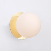Odessa Large LED Wall Light 8.5W 3000K Frosted Opal & Gold