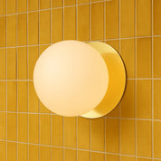 Odessa Large LED Wall Light 8.5W 3000K Frosted Opal & Gold