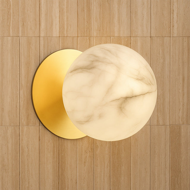 Odessa Large LED Wall Light 8.5W 3000K Marble Opal & Gold