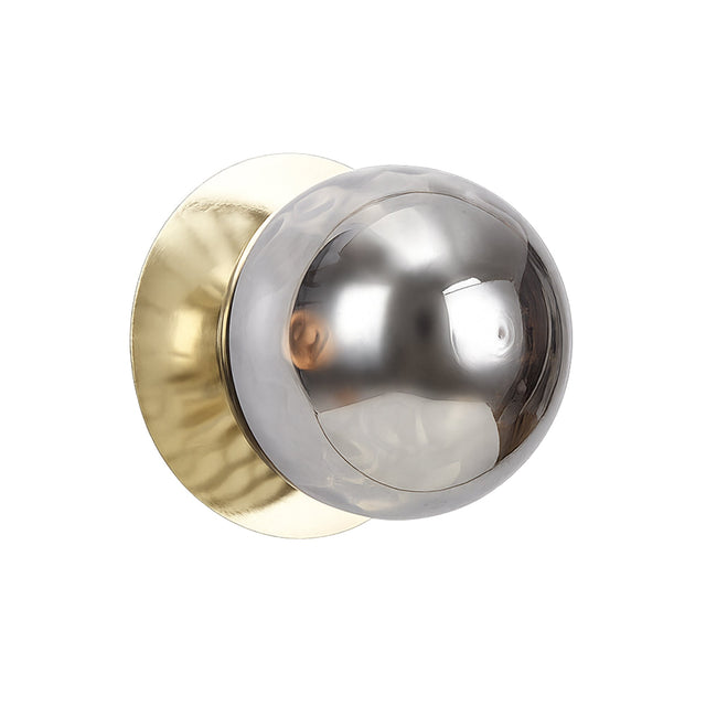 Odessa Large Molten Ripple LED Wall Light 8.5W 3000K Smoky & Gold