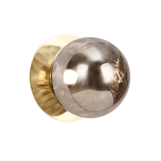 Odessa Large Molten Ripple LED Wall Light 8.5W 3000K Smoky & Gold
