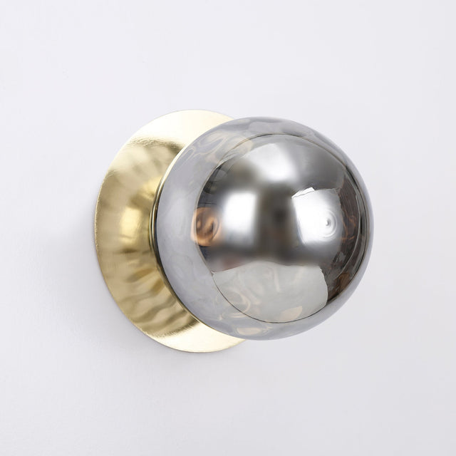 Odessa Large Molten Ripple LED Wall Light 8.5W 3000K Smoky & Gold