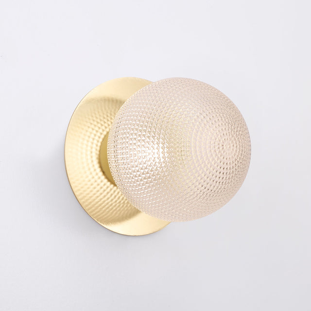 Odessa Large Diamond Cut LED Wall Light 8.5W 3000K Clear & Gold