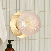 Odessa Large Diamond Cut LED Wall Light 8.5W 3000K Clear & Gold
