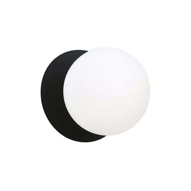 Odessa Small LED Wall Light 8.5W 4000K Frosted Opal & Matt Black